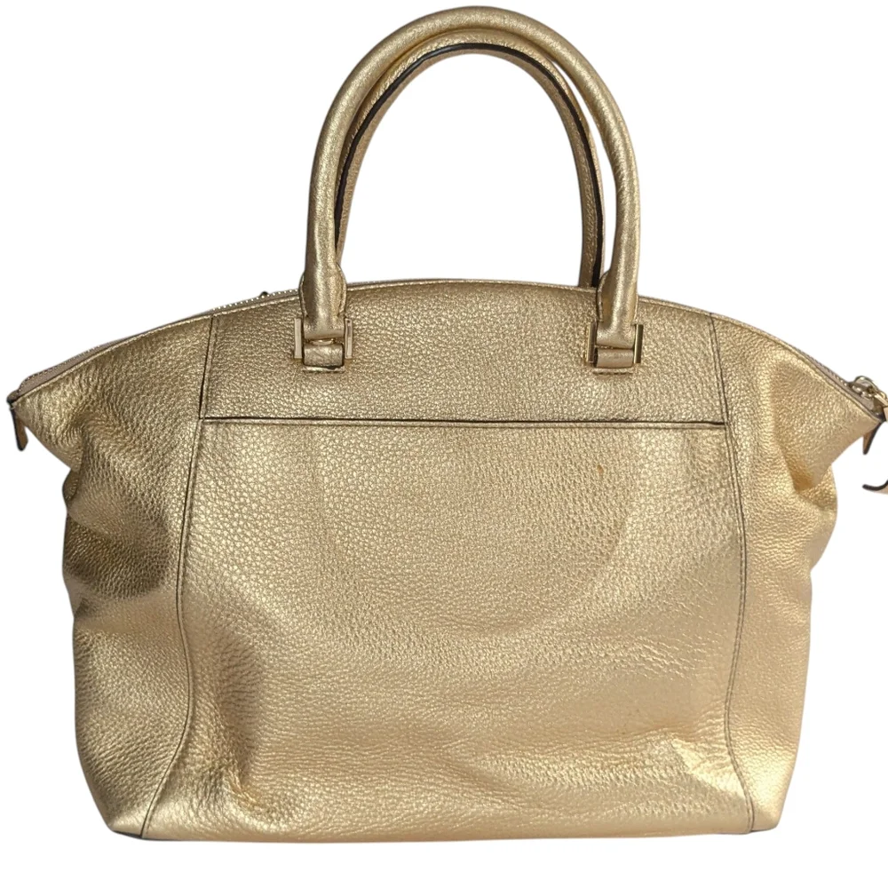 Michael Kors Rilley Gold Leather Convertible Bag